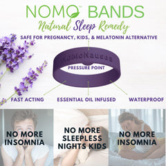 Natural Sleep Remedy Wristband for Kids | NoMo Sleepless Nights No Mo Sleepless Nights Kids  Children's Sleep Remedy Pressure Bracelet With Lavender Essential Oil Infusion and Natural Melatonin Production - NoMo Sleepless Nights