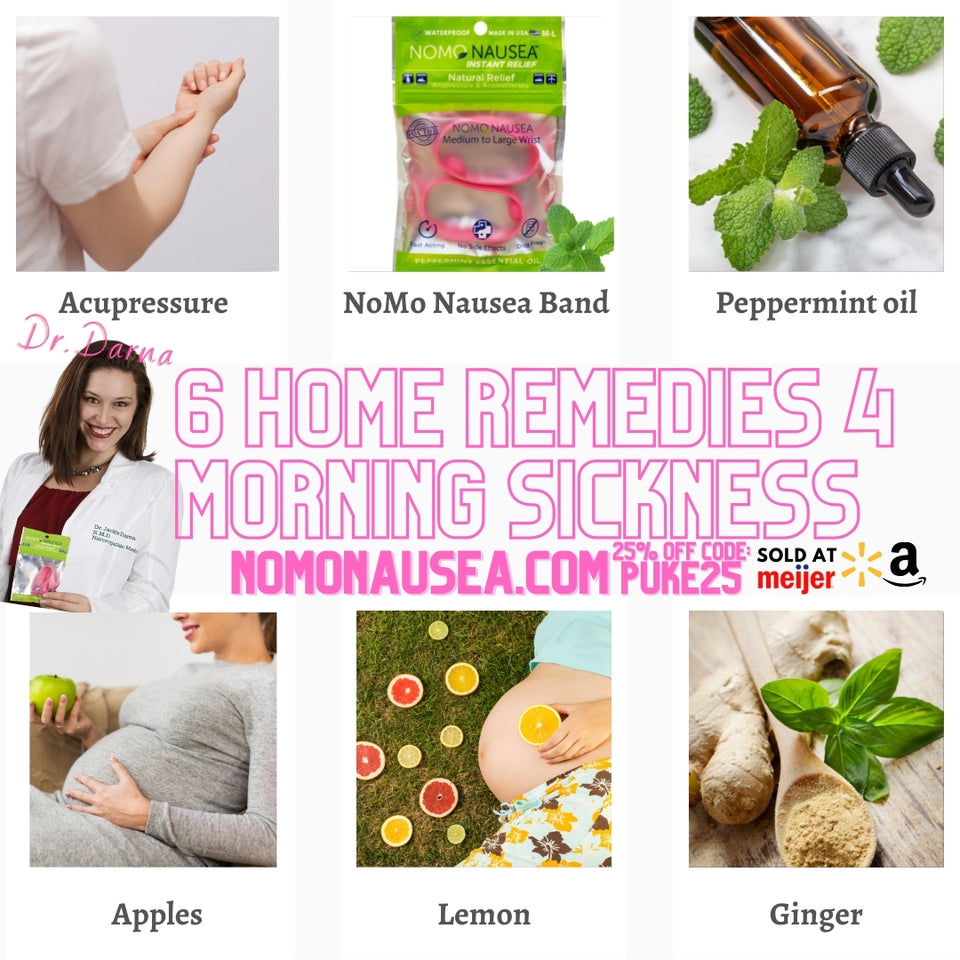 Does anything help with pregnancy nausea? 6 home remedies like NoMo Nausea Morning sickness bracelet
