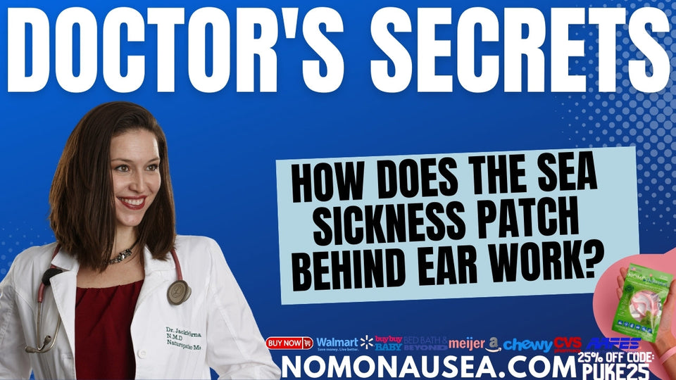 How does the sea sickness patch behind ear work?