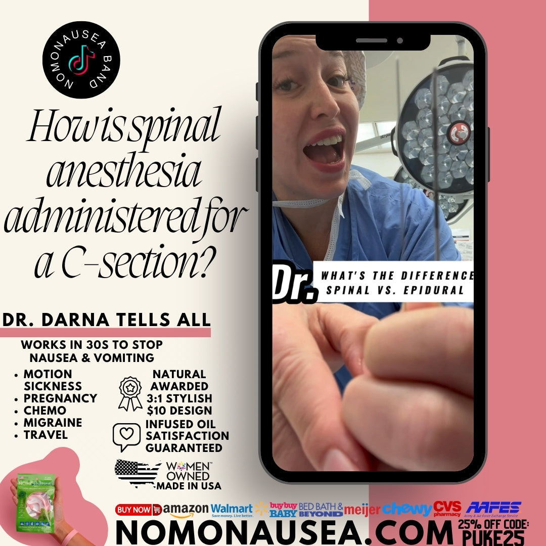 How is spinal anesthesia administered for a c-section?