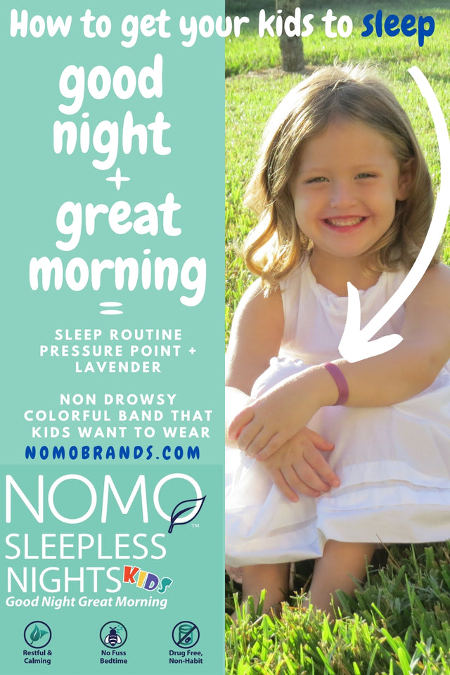How to get a toddler to go to sleep? Best natural sleep remedy NOMO Sleepless Nights Kids sleep bracelet