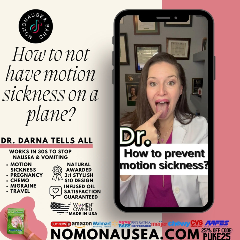 How can you prevent motion sickness on a plane and enjoy a smoother flight experience with NoMo Nausea reliefbands?