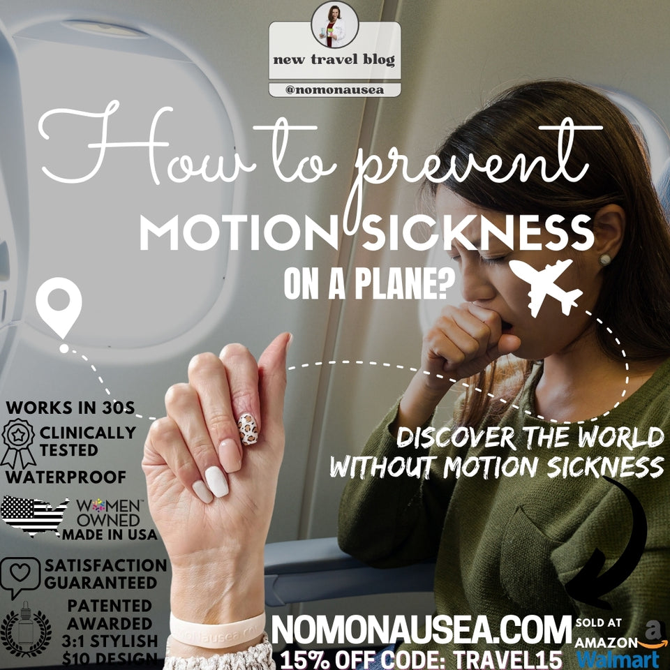 How can I prevent motion sickness on a plane and enjoy a smooth journey?