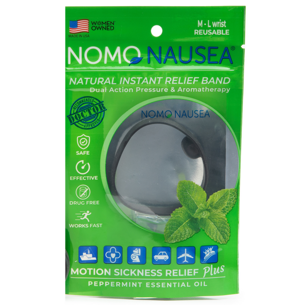 **Limited Time - SPECIAL** Anti Nausea Bracelet | Single Band Pk | Luxe Black Bracelet | Nomo Nausea